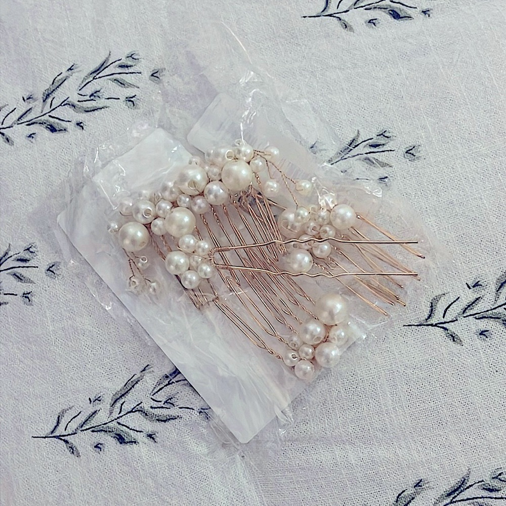 x5 Set Gold Pearl Hair Pins NWT